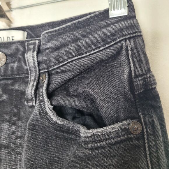 Agolde Black Pinch Waist Jeans Size 24 - Picture 5 of 12